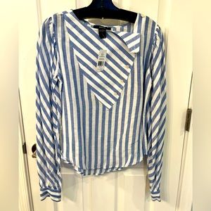 Smythe Blue/White Striped Blouse.